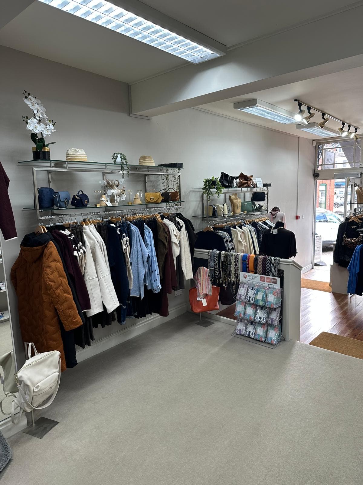 Bags, jewellery and accessories on display at Well Heeled Boutique