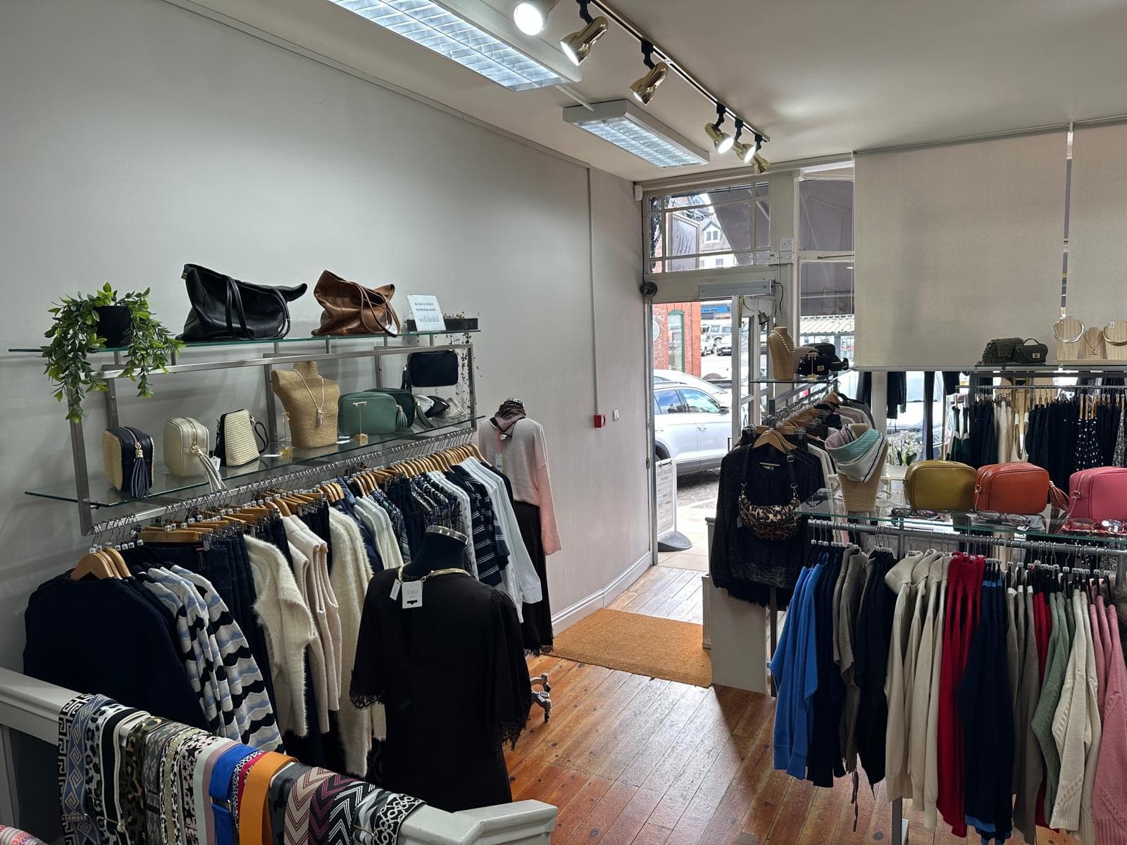 Looking back toward the entrance of Well Heeled Boutique